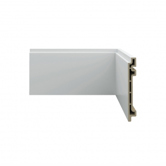 Rodapé Ecovale SuperWPC R4.MOD.BRANCO — 1,8 x 12,5 cm