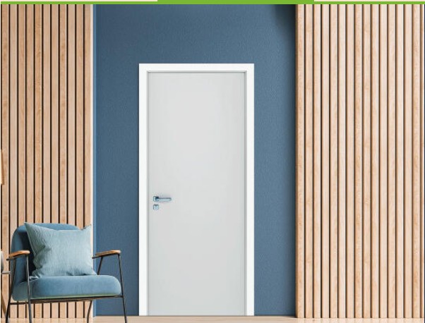 Kit Porta Madeira de Giro Branco com Batente Linha Primer para Drywall