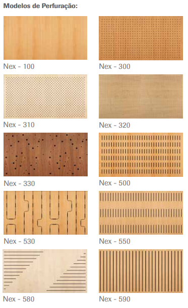 Revestimentos Nexacustic – Painéis Acústicos para Paredes — modelos e detalhes
