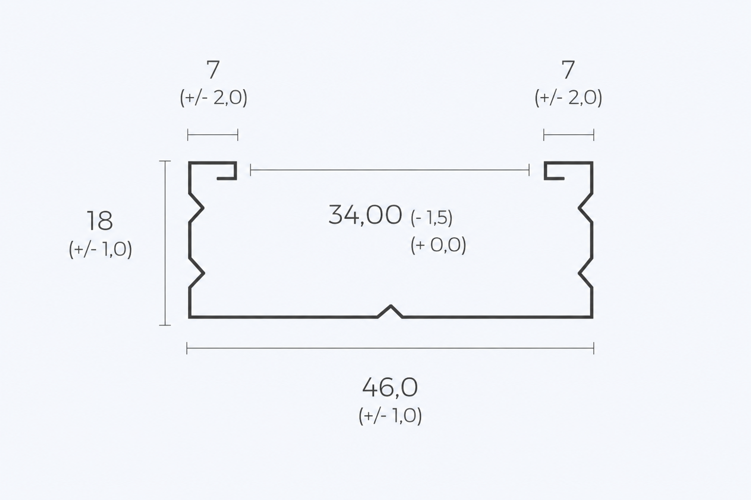 Perfil F530 para Drywall e Forro — modelos e detalhes